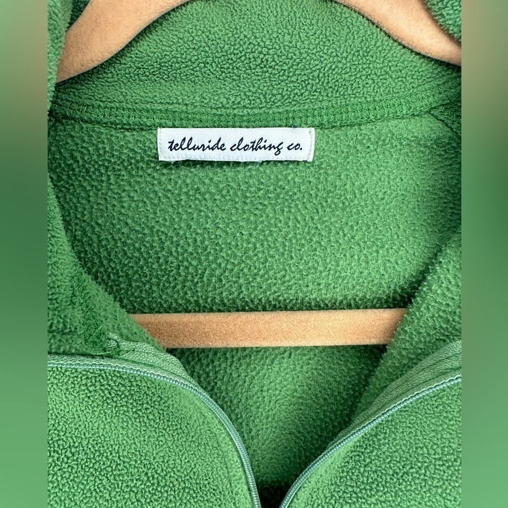 Telluride Clothing Co. 1/4 Zip Green Fleece Pullover Women’s Small - Picture 5 of 8